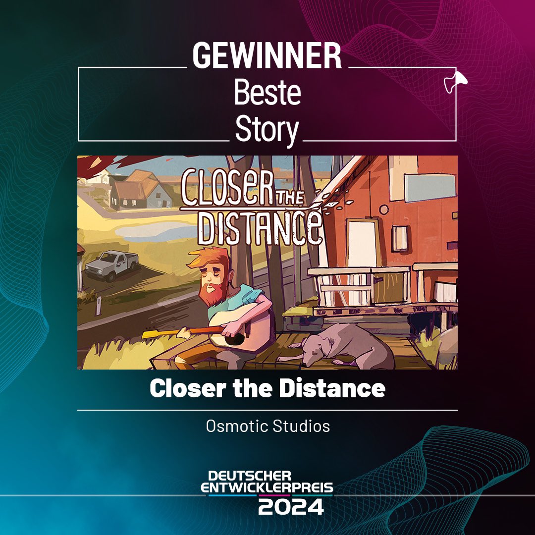 Der Gewinner in der Kategorie BESTE STORY ist "Closer the Distance" von @OsmoticStudios &amp; @SkyboundGames . #DEP2024
