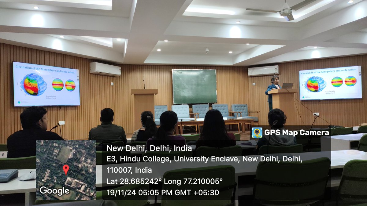 pallavienviron1's tweet image. Day 16: Fantastic talk @SemeenaShams @UK_CEH on &quot;Atmospheric Dynamics and Climate Models&quot; in @iLEAPS18-@hinducollege course &quot;Fundamentals of #AtmosphericScience and #ClimateChange&quot;
@theAGU @EuroGeosciences @FutureEarth @UNFCCC @UK_CleanAir @UnivofDelhi