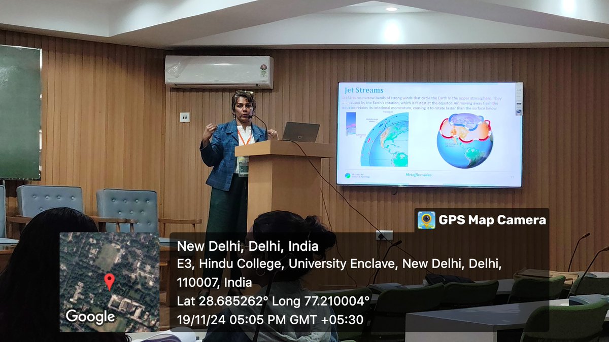 pallavienviron1's tweet image. Day 16: Fantastic talk @SemeenaShams @UK_CEH on &quot;Atmospheric Dynamics and Climate Models&quot; in @iLEAPS18-@hinducollege course &quot;Fundamentals of #AtmosphericScience and #ClimateChange&quot;
@theAGU @EuroGeosciences @FutureEarth @UNFCCC @UK_CleanAir @UnivofDelhi
