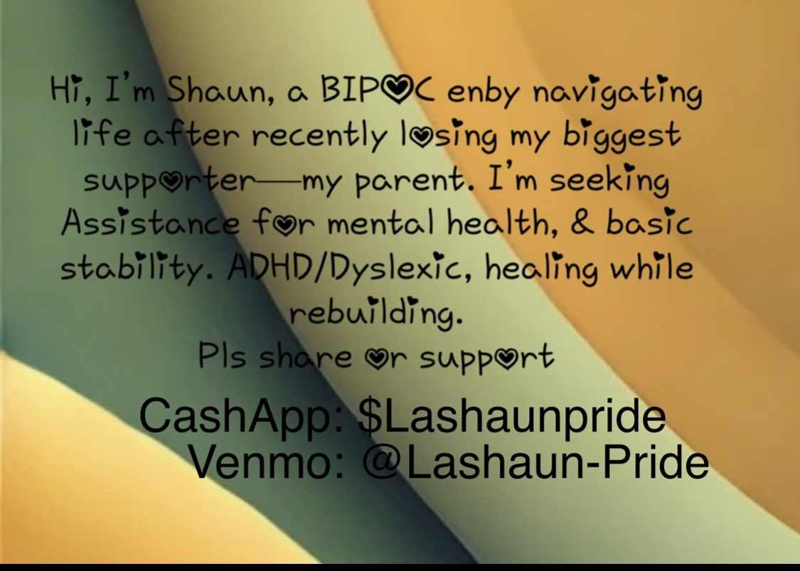 Pride_Forward's tweet image. My name is Shaun, I’m a Black, neurodivergent (ADHD/Dyslexic), &amp;amp; nonbinary young adult beginning their journey after recently losing a parent, who was my greatest source of love &amp;amp; stability. I was adopted &amp;amp; had to graduate without them by my side after they passed away.