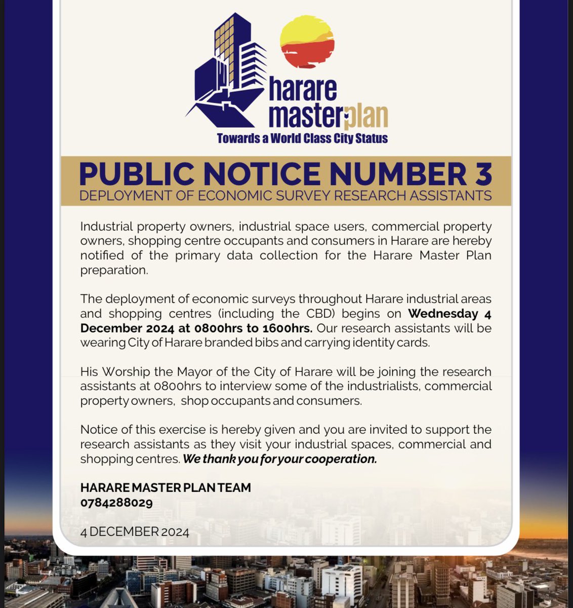 cityofhararemasterplan tweet media