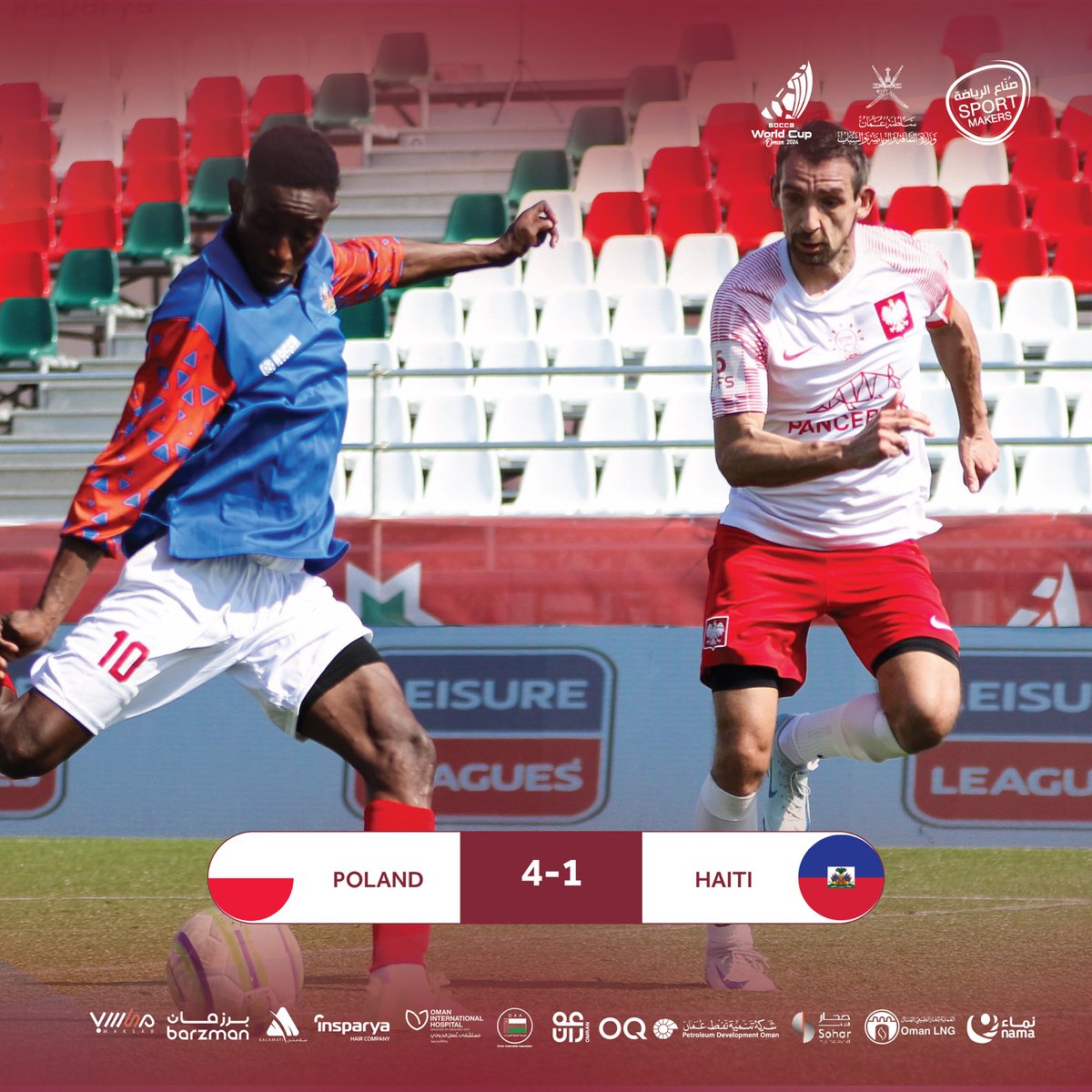 SportMakers_om's tweet photo. نتائج مباريات اليوم الخامس 🏟️
#كأس_العالم_سوكا #صناع_الرياضة
Fourth day matches scores ⚽️
#SoccaWorldCup #SportMakers https://t.co/D2wjg6DtKG