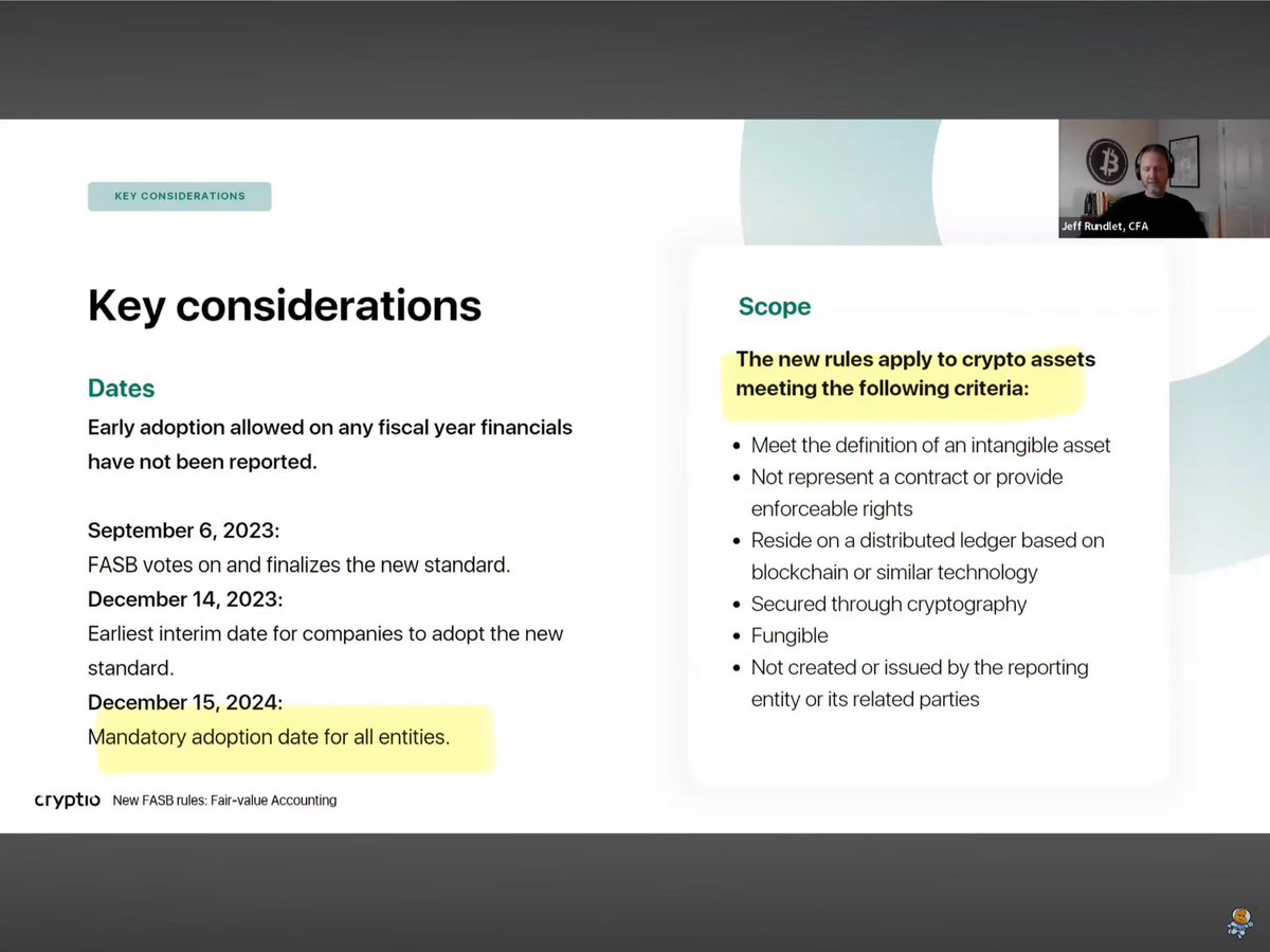 SMQKEDQG's tweet image. FASB Fair Value Accounting Rules for Crypto Assets MANDATORY ADOPTION DATE FOR ALL ENTITIES: December 15th, 2024.⏰

This is when crypto assets will finally “be measured AT THEIR FAIR MARKET VALUE.”😏💨

This means that the price of all crypto assets held on bank balance sheets…