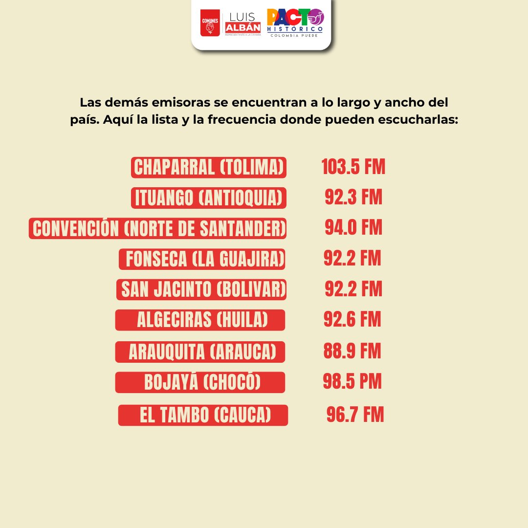 🎙️ ¡Ya están al aire las #EmisorasDePaz! Amplificando las voces de los territorios más afectados por el conflicto, llevando mensajes de reconciliación, memoria y esperanza a las comunidades que tanto lo necesitan.