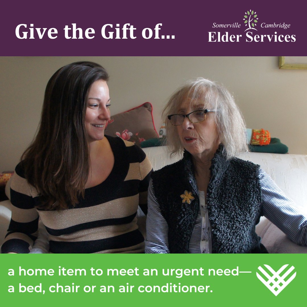 #GivingTuesday is here! Your tax-deductible gift benefits the health and wellbeing of older adults &amp; people with disabilities in Somerville and Cambridge. 

Give online at eldercare.org/donate. 💚