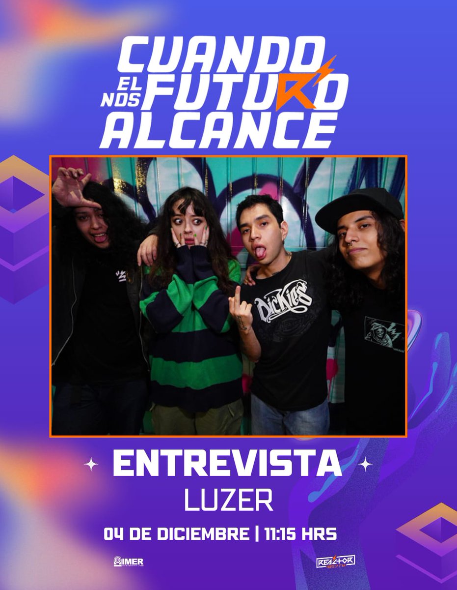 Reactor105's tweet photo. #LiberaLaReacción que tiene invitados para este miércoles en #CuandoElFuturoNosAlcance.
No se pierdan a @zaipadron y @radiorlando que en instantes recibirán a #Luzer para platicarnos de sus nuevas canciones 😝🎸 https://t.co/cAJWKO5Ujg