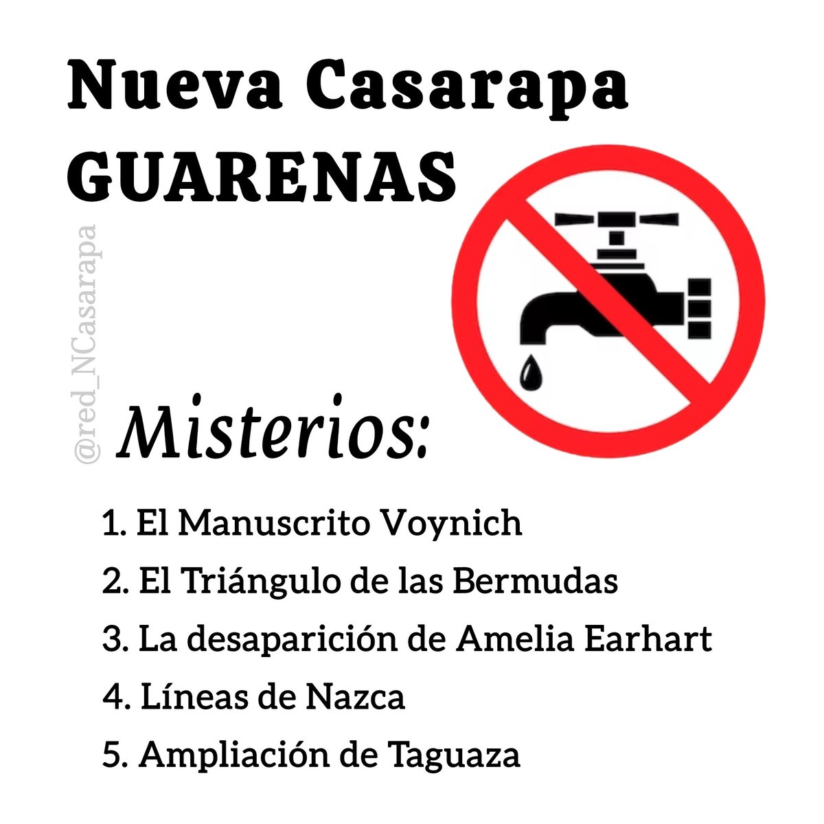 red_NCasarapa's tweet photo. El agua potable por tuberías es fundamental para la salud, el bienestar y el desarrollo de las comunidades. 

¿Por qué sigue #sinAgua #NuevaCasarapa?

¿Cuál es el misterio de #Taguaza?

¿Dónde se puede leer la información pública oficial?

#sinAguaNoHaySalud
#3Diciembre 
4:40 pm https://t.co/pxpZa15COa