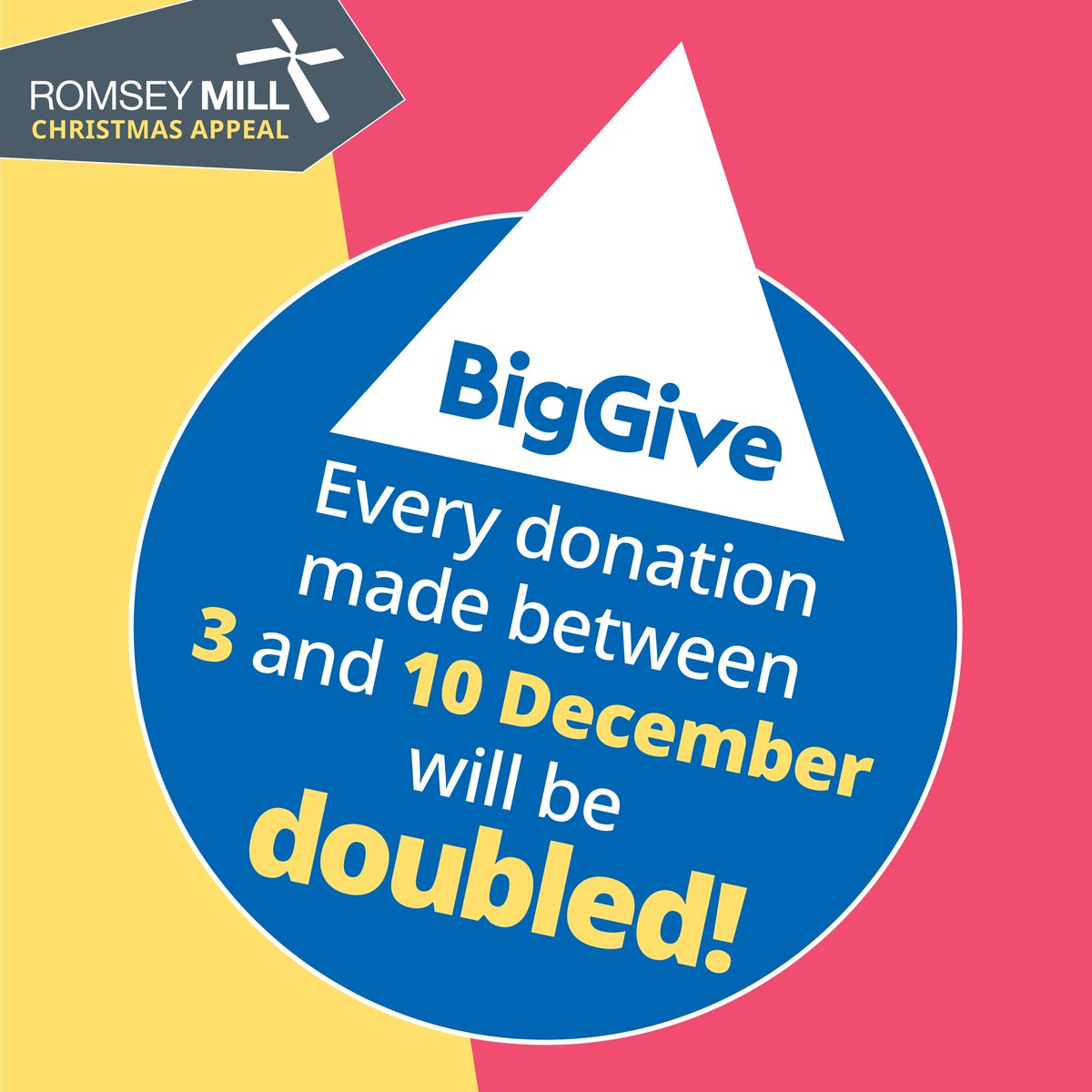 romseymill's tweet photo. Our Christmas Appeal is live!
Thanks to the #BigGive #ChristmasChallenge every online donation made by midday on Tuesday 10th December will be DOUBLED supporting mental health and wellbeing through positive, relational youth and family work.
To DONATE:
https://t.co/W60i38miSh https://t.co/WWl7fyNOMX