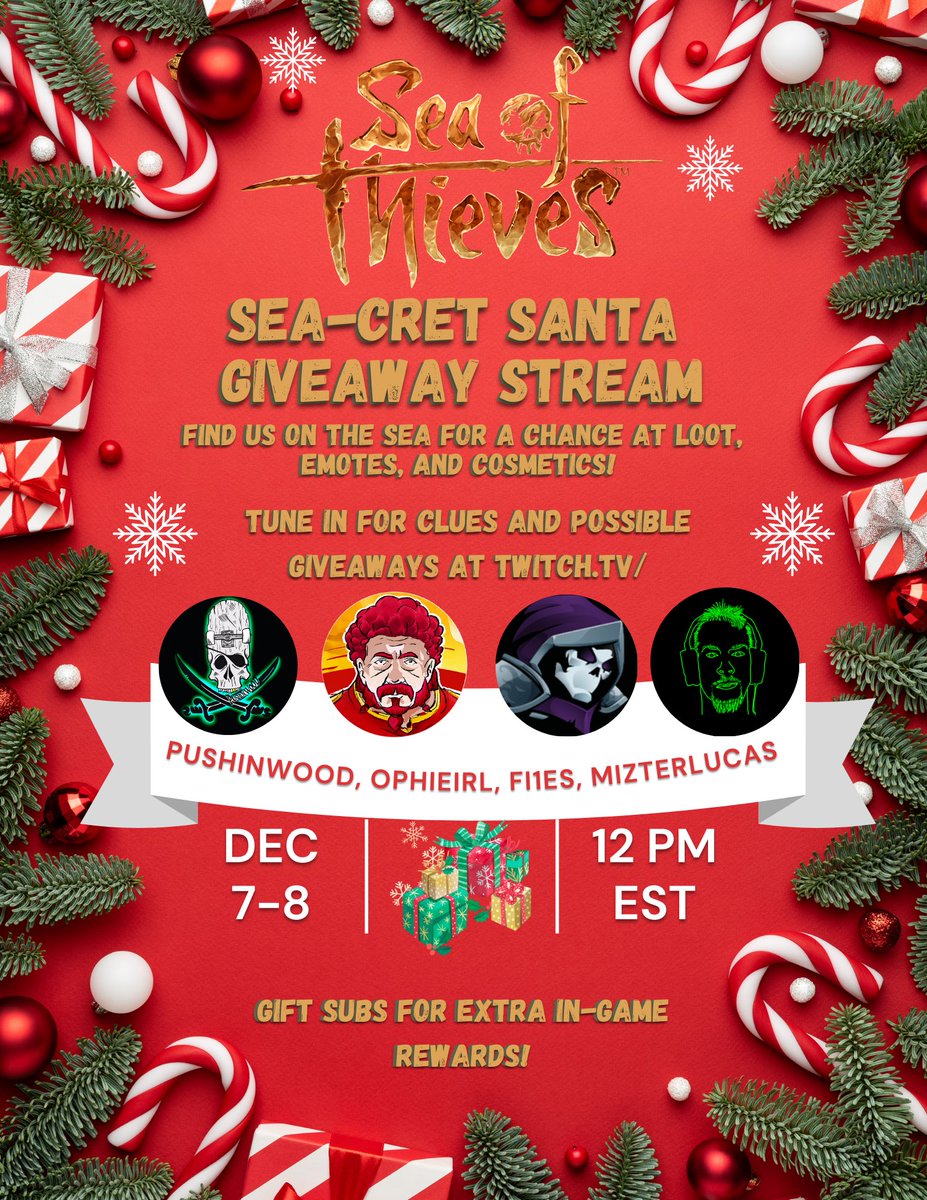 PushinWood (@pushinwood13) on Twitter photo This weekend is going to be amazing! Come join us for some shenanigans while we give out prizes and create chaos on the seas! Tune into any of our streams to find clues and more info of where we are! <a href="/SeaOfThieves/">Sea of Thieves</a> <a href="/Fi1es/">Fi1es</a> <a href="/mizterlucas/">MizterLucas</a> @CaptDonMcRon This weekend is going to be amazing! Come join us for some shenanigans while we give out prizes and create chaos on the seas! Tune into any of our streams to find clues and more info of where we are! <a href="/SeaOfThieves/">Sea of Thieves</a> <a href="/Fi1es/">Fi1es</a> <a href="/mizterlucas/">MizterLucas</a> @CaptDonMcRon