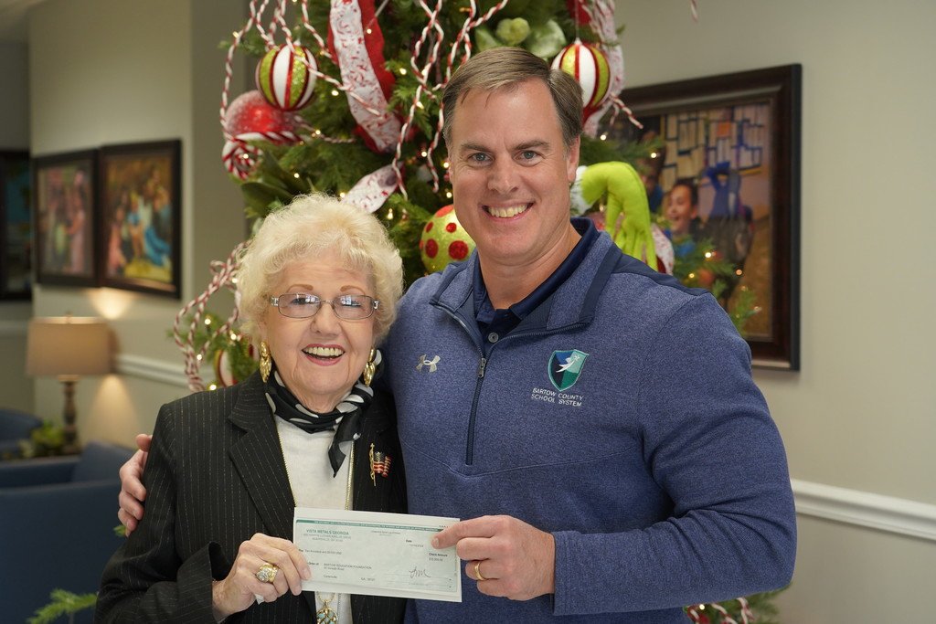 GIVING TUESDAY: Shout from the rooftop news -- Vista Metals in Adairsville generously donated $10,000 to the Bartow Education Foundation!! Every last cent will be used in our classrooms through the Teacher Grant Program. THANK YOU!