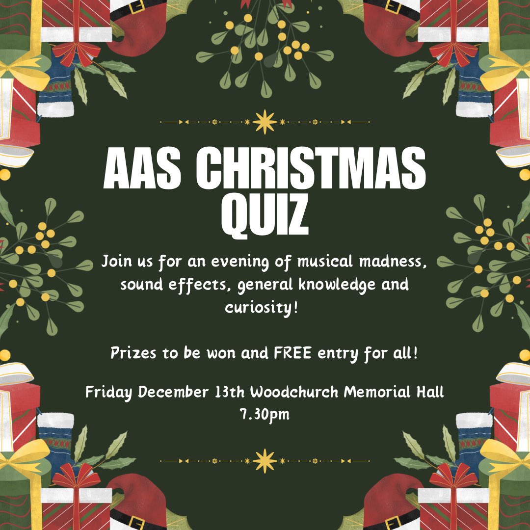 It’s quiz time! December 13th, 7.30pm