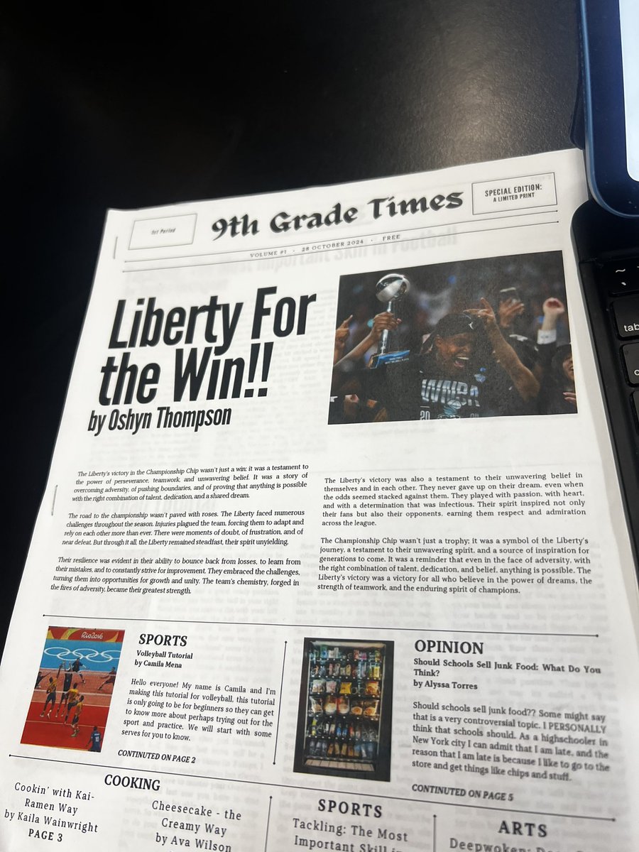Tyler Griffin (@decentgriffin) on Twitter photo “Extra! Extra! Read all about it!” - the 9th Grade Times - a collection of editorials is published from each ELA period! <a href="/johnjaylaw/">John Jay School For Law</a> super proud of these future writers and historians! “Extra! Extra! Read all about it!” - the 9th Grade Times - a collection of editorials is published from each ELA period! <a href="/johnjaylaw/">John Jay School For Law</a> super proud of these future writers and historians!