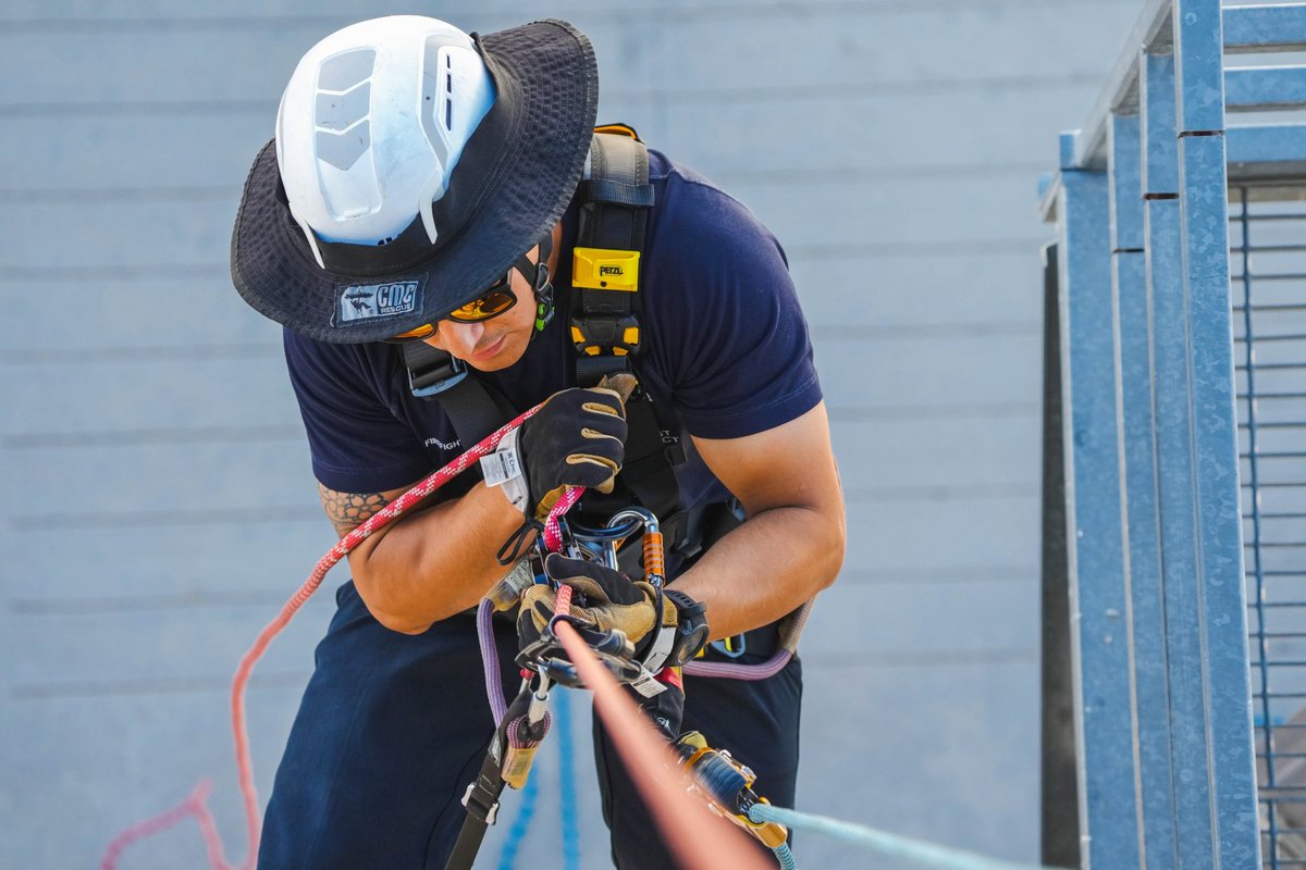 NorthwestFire's tweet photo. More images of the hard work, training, and fun that happens at the NWFD training center! #NorthwestFire #JeffPiechuraTrainingCenter #Training #HoseTesting #Ropes https://t.co/tzvOrj970H