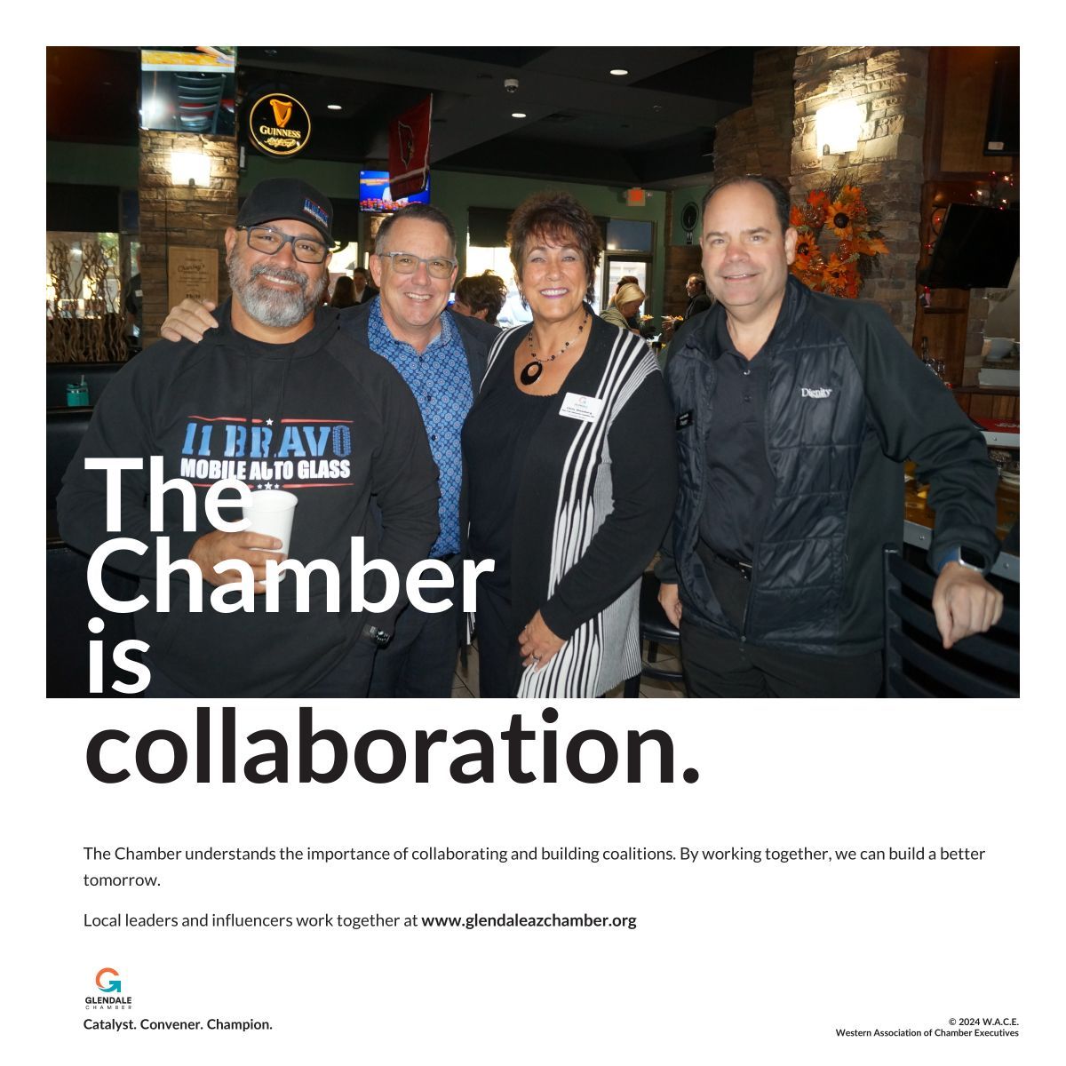 GlendaleChamber's tweet image. Collaboration is key! 🤝 The Glendale Chamber brings local leaders and influencers together to build a stronger, more connected community. 

💼🌟 Let's work together for a brighter tomorrow.  

#chamberstrong #bettertogether