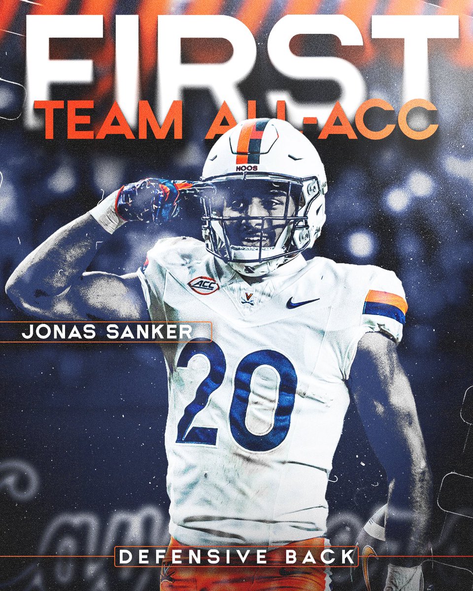 Virginia Football (@uvafootball) on Twitter photo 𝐅𝐈𝐑𝐒𝐓 𝐓𝐄𝐀𝐌.
All <a href="/ACCFootball/">ACC Football</a>
Well deserved honor 🫡 <a href="/JonasSanker/">Jonas Sanker</a>
#UVAStrong | #GoHoos ⚔️ 𝐅𝐈𝐑𝐒𝐓 𝐓𝐄𝐀𝐌.
All <a href="/ACCFootball/">ACC Football</a>
Well deserved honor 🫡 <a href="/JonasSanker/">Jonas Sanker</a>
#UVAStrong | #GoHoos ⚔️