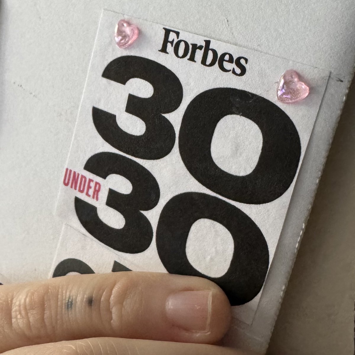 made <a href="/Forbes/">Forbes</a> 30 under 30 today &amp; got to check it off my vision board. absolutely surreal 🥹