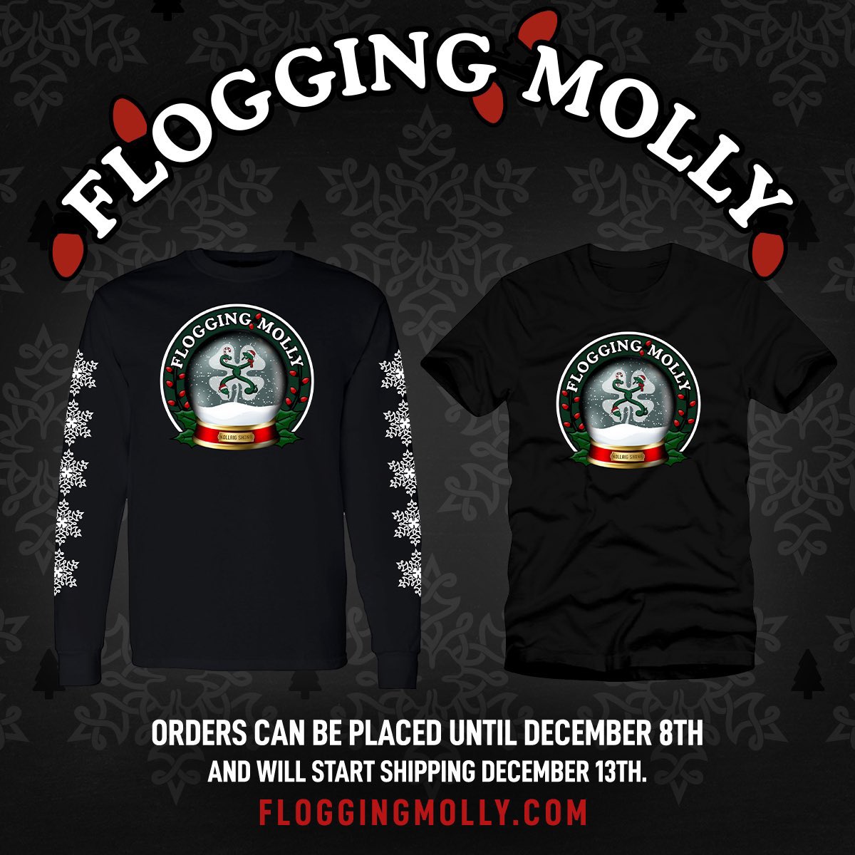 Rock around the Christmas tree in gear that’s full of cheer (and maybe a pint or two). ☘️🎄

Grab it now: shopfloggingmolly.com