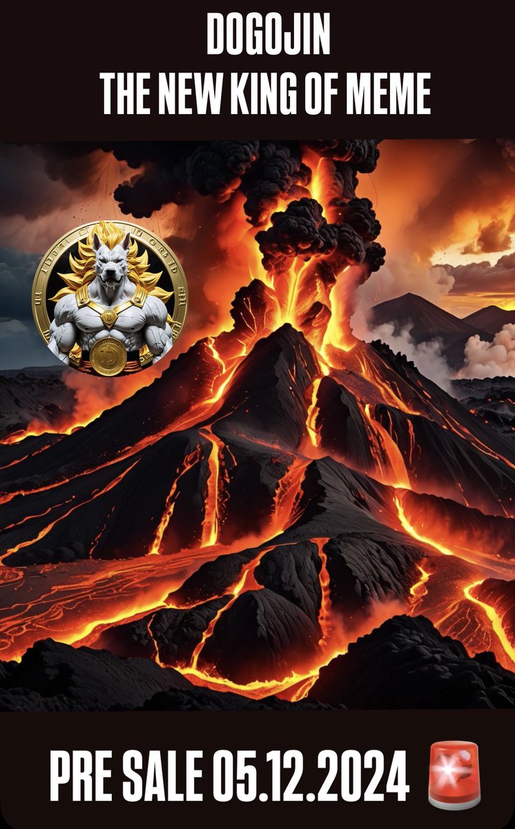 Dogojin1's tweet photo. 🌋🔥 The tension is rising! Dogojin is about to erupt! Only a few hours left until the pre-sale! Join our passionate community and let's conquer the crypto world together! 💥🚀 #Dogojin #KryptoRevolution #PreSale #JoinTheAdventure https://t.co/VXmj83fdj8