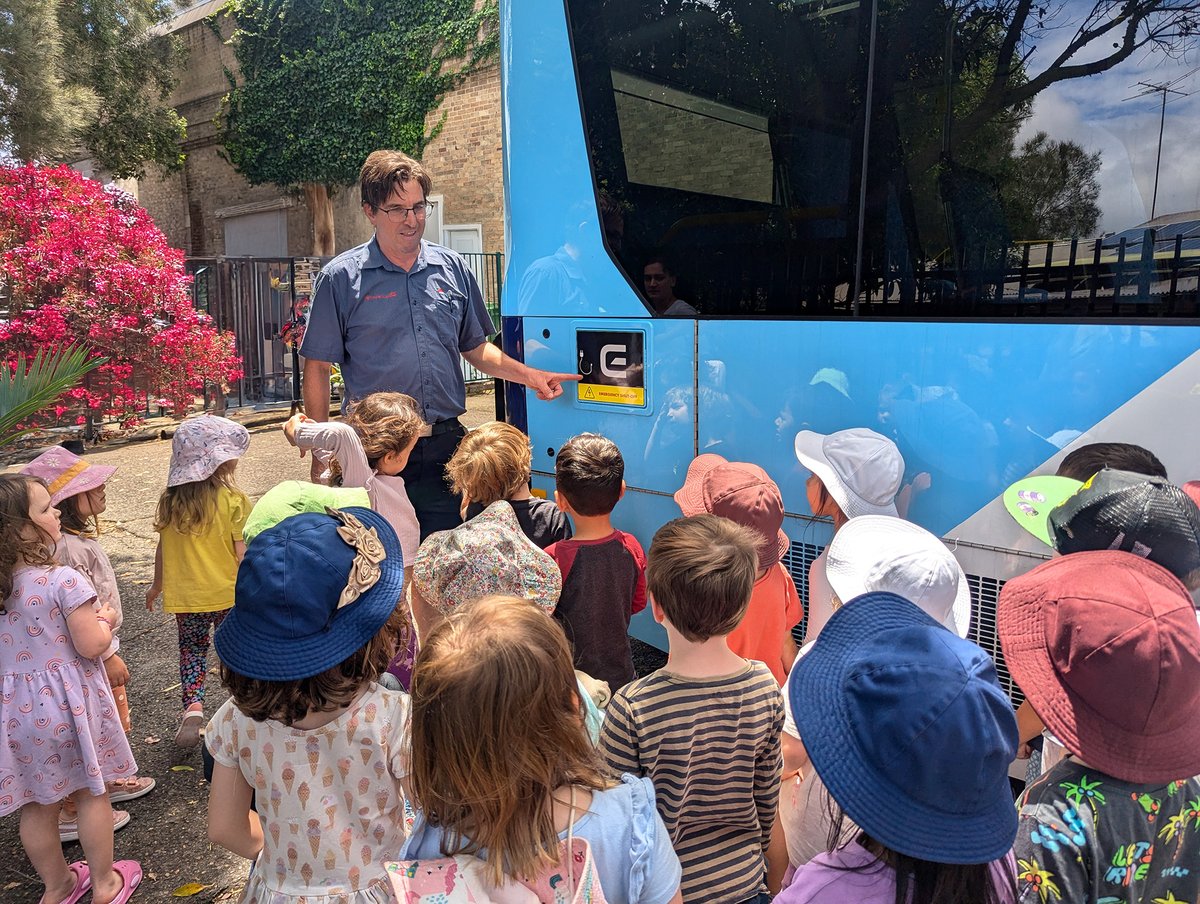 Our driver Nick from Transdev John Holland Buses recently visited his son’s daycare to provide a hands-on lesson on bus safety, etiquette and the important role buses play in connecting communities. Great job, Nick!