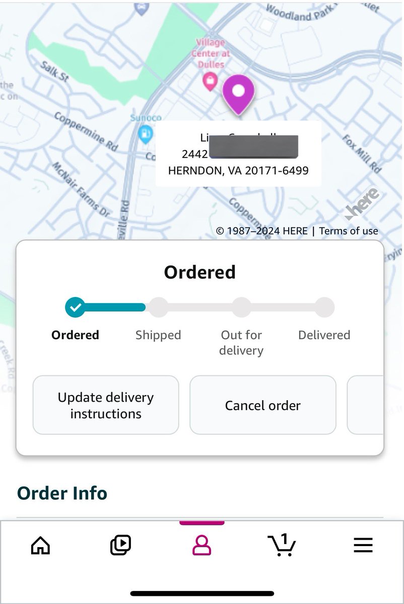 ashleypaw's tweet photo. @AmazonHelp (3) this pin on this map is over a mile away from my actual address. They’re not the same street names. this has happened EIGHT times and we’ve called 4 times with false promises that it’ll be fixed. https://t.co/ZlO4c7rGRO