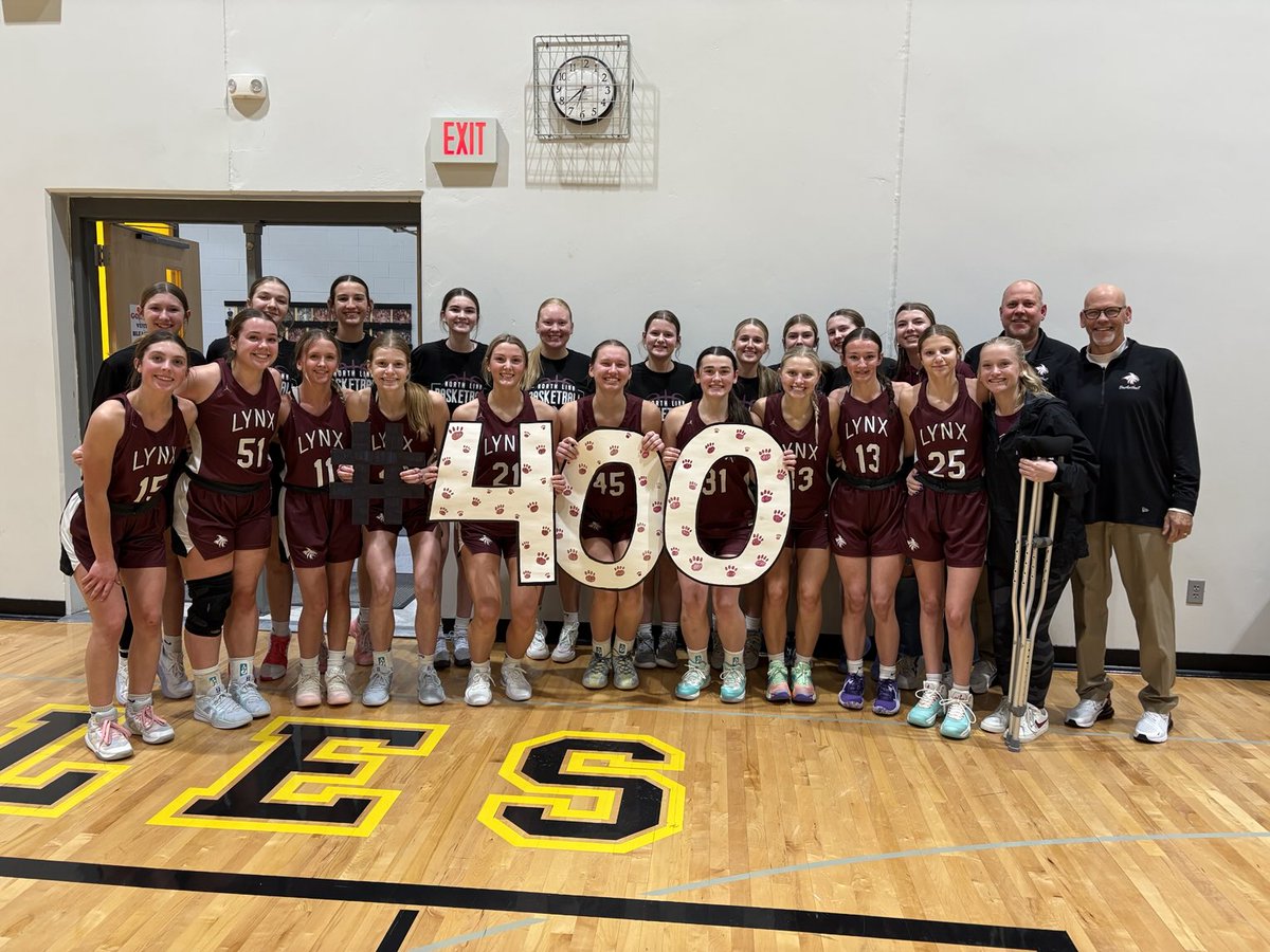 Congrats to head coach of the Wheatley crew and North Linn girls basketball team on win #400