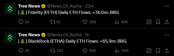 Yes yes keep selling your ETH to BlackRock and Fidelity

I'm sure that'll work out well for you