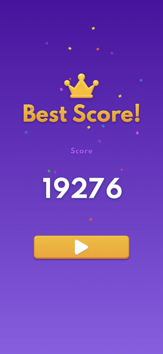 starting off my birthday with a new high score! playing while your dog watches (judges your every move) is the key ppl 🔊