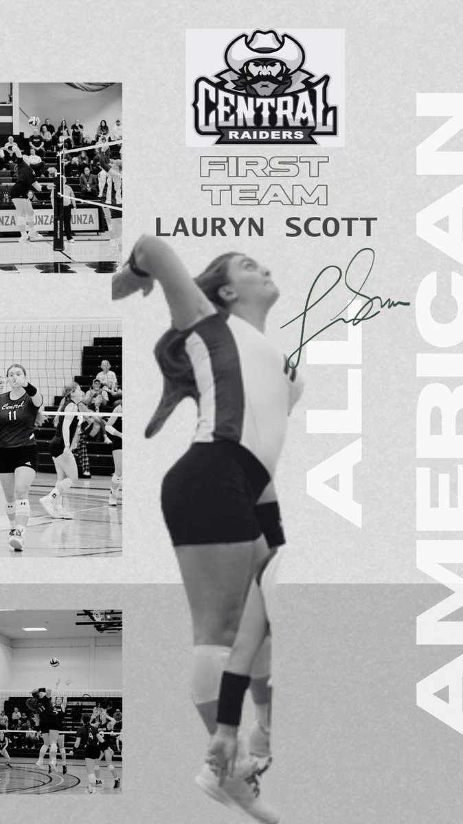 💥ALL - AMERICAN💥

Lauryn Scott was selected as an
NJCAA First Team All-American! Lauryn had 399 kills with a .300 efficiency this season! 

Congrats, Lolo! We’re proud of you! #yeahC #goraiders