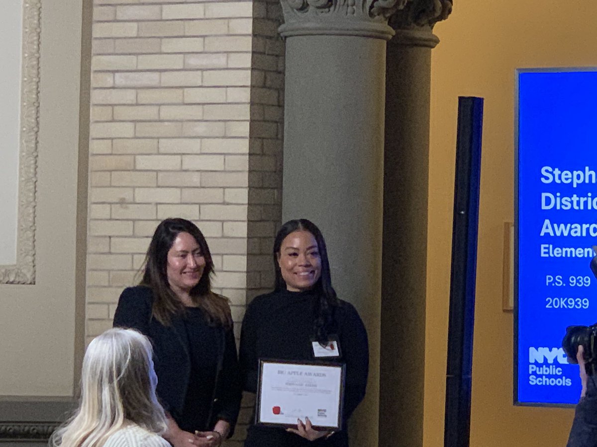 Congratulations to our Stephanie Atkins who received the Big Apple Teacher Award last night!  We are so proud of you!