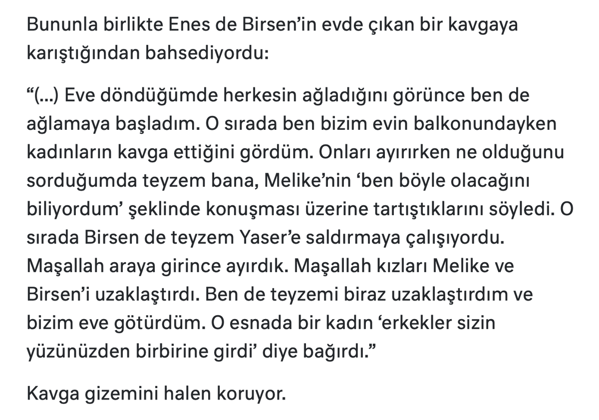 AjlanCapa28508's tweet photo. #narinindavasıhepimizin #Narin #NarinİçinAdalet #naringueran
akıldaki sorular,
Masallah Güran'ın kızı Birsen(17) ‘Suçluyu kayırma’, ‘suç delillerini yok etme’ suçlamalarıyla tutuklu.
Bu kavganın sebebi nedir?
👇 https://t.co/Nc7InvHiiO