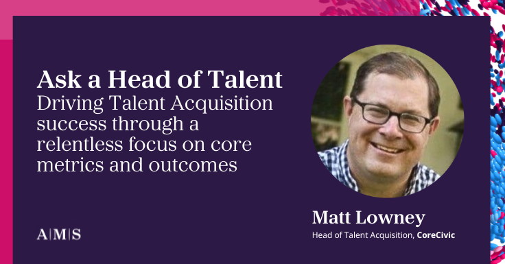 You know I love the Ask a Head of Talent segment! Hear from Matt Lowney of CoreCivic. He and his team deliver hiring across multiple sites with an emphasis on meeting the frontline staffing needs of the business.

app.getamsverified.com/article/drivin…