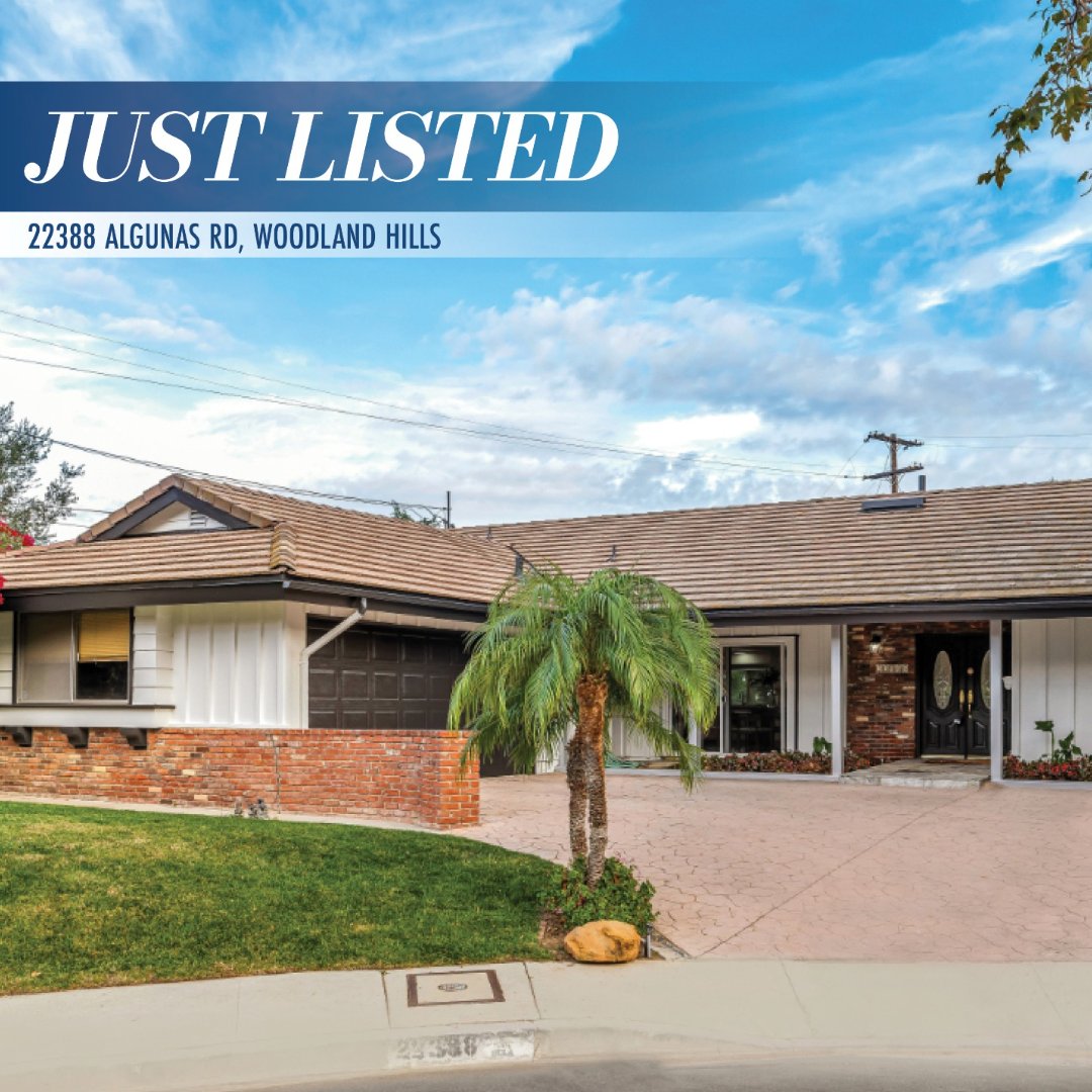 SVitacco's tweet photo. #JustListed &amp; #OpenHouse Sun 12/8 1-4 PM | 22388 Algunas Rd, #WoodlandHills | 3🛏️ | 2🛁 | 2,100 SF | Offered at $1,445,000
*
#TeamVitacco #RealEstate #LosAngeles #Realtor #LosAngelesRealEstate #LosAngelesRealtor #RealEstateAgent #LARealEstate #EquityUnion #EquityUnionRealEstate https://t.co/zu6Gr05qCg