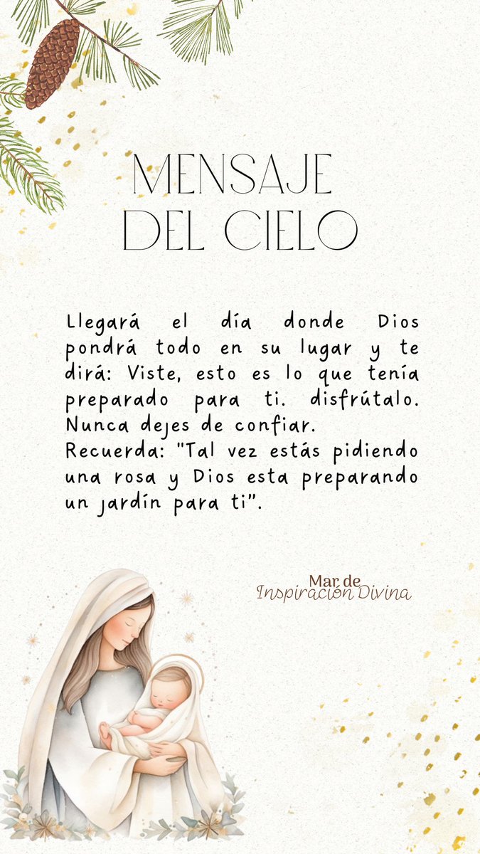 El tiempo de Dios es perfecto y obrará en cualquier momento, ten fe y paciencia 🙏🏻❤️