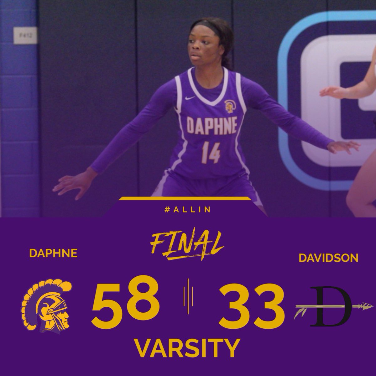 TrojanDaphne's tweet photo. Lady Trojans take care of business on the road. Improve to 5-3 and will face off at Spanish Fort at 5:30 Friday. 
Stat leaders: 
Abby Johnson 12 pts, 4 Rebs, 3 ast, 5stls
Fredaysia Goodwin 11pts, 5rebs
Kamorya Johnson 10pts 2 rbs 
Destiny Dixon 4pts, 7rebs, 1 blk https://t.co/Y7ywCeaz0q