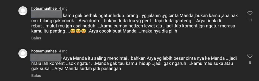 cardSecret27New's tweet photo. Iye dah saking besarnye cinte seorang @arya_saloka ame @amandamanopo cume bise nempatin perempun di posisi murahan https://t.co/OkSQhw80I2