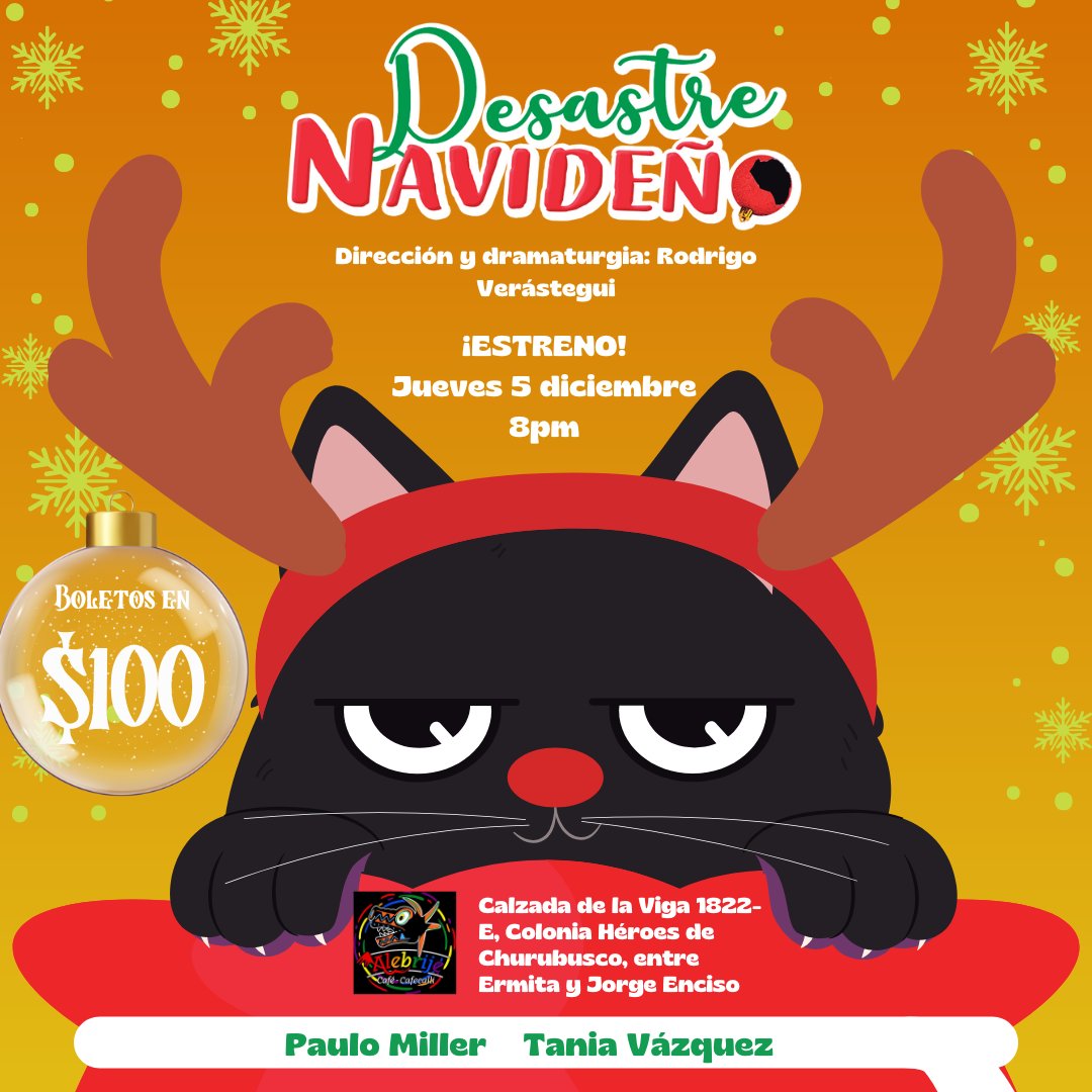 Pases DOBLES de REGALO para el estreno de la nueva temporada de <a href="/Desastre_Nav/">Desastre Navideño</a> solo da RT y manda un twit con tu nombre.