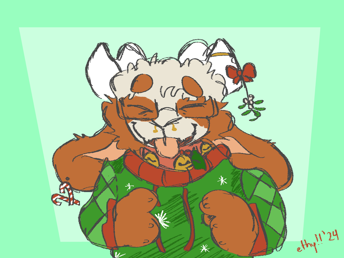 ethygoat's tweet photo. "Fleece" Navidad! Little doodle to get in the holiday spirit...! https://t.co/IzAomAUkLQ