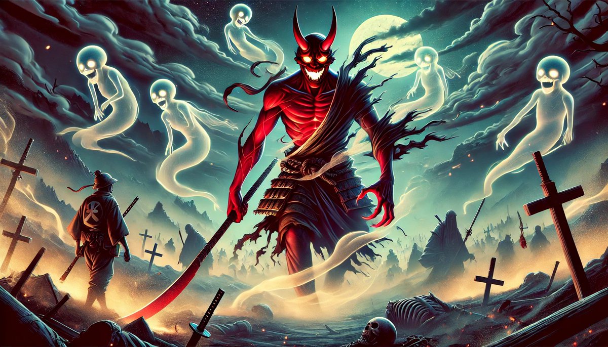 👹 The Japanese Devil is summoning devil magic - powering up for the ultimate move! 🔮🔥

Let the moonlit night shine bright with green candles! 🌕🐂💚

The ascent begins now - #Onietoken! 🚀

#sol #solana #meme