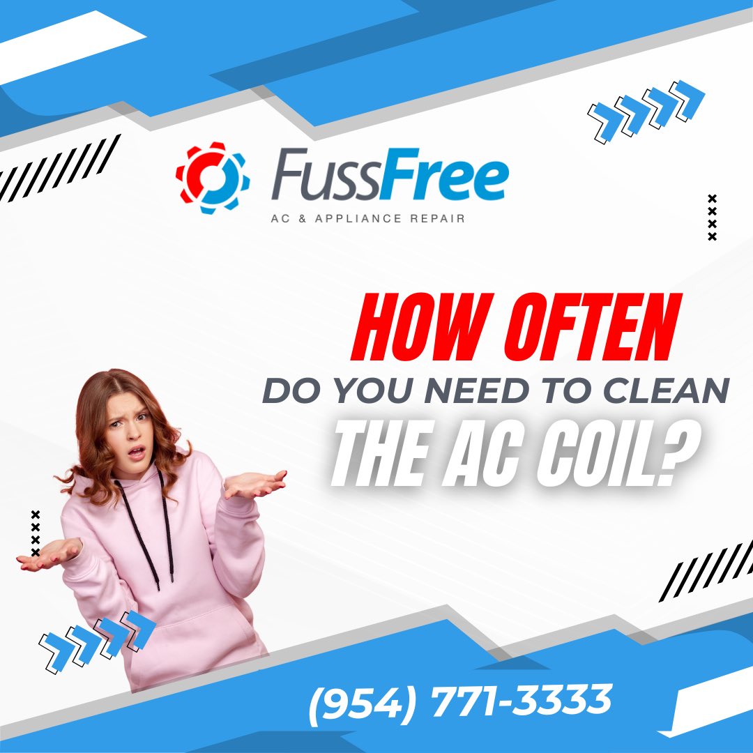 FussFreeAC's tweet image. Keep it cool! ❄️ Clean your AC coils every 6 months—or more often if you’re in a dusty area. Efficiency starts with maintenance! #ACtips #HomeComfort #maintenance #Florida