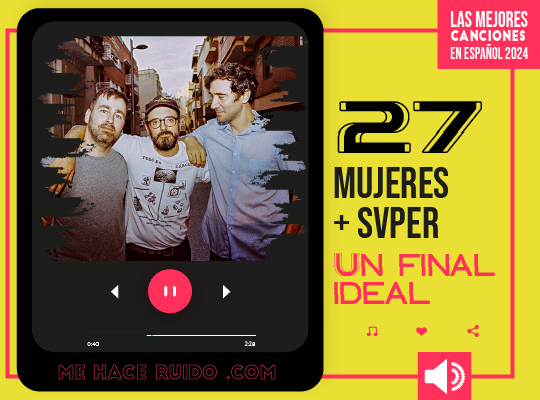 mehaceruido's tweet photo. Las mejores 50 canciones en español de 2024 según MHR #MHR24 https://t.co/P66gU3AHxZ

27. Mujeres + @SVPER_SVPER  /// Un final ideal
28. @Caserosincasa /// Algo que ganar
29. @oddmamibot  /// Yo así
30. @lasodiomazo /// Autoexplotación https://t.co/Qm4knV486M