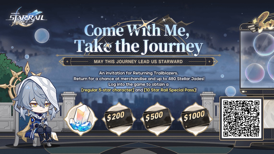 h_200004's tweet photo. Invite returning Trailblazers to link up with your invitation code and log into the game to win Stellar Jades, gift cards, and other surprise rewards https://t.co/RQDTzZgw2S