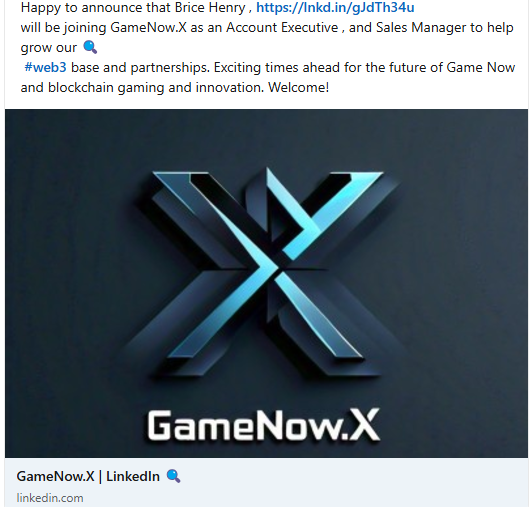 cryptosports's tweet photo. Cheers! GameNow.X is growing! @quantummansion $QUNT  #web3 #BlockchainGaming https://t.co/2drHRTn4HY