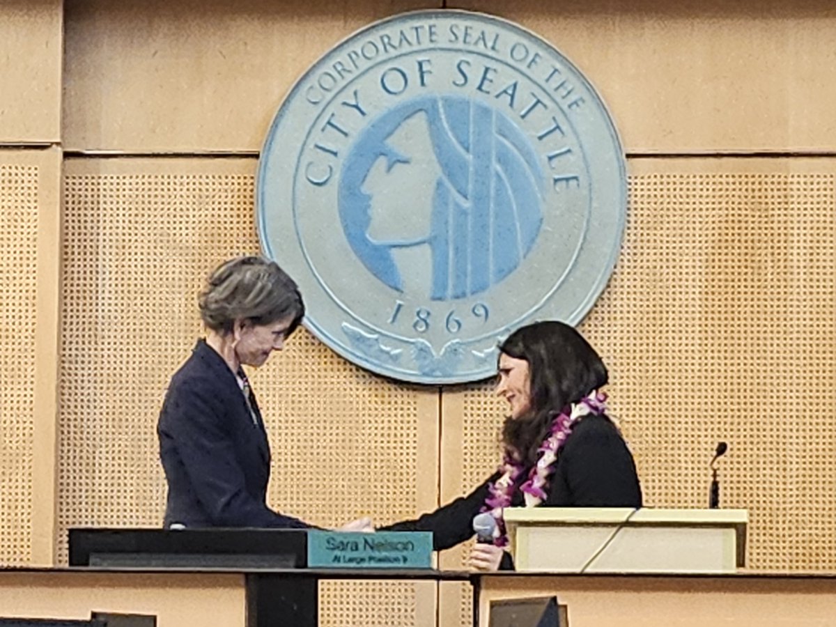 NOW: Alexis Mercedes Rinck has been ceremonially sworn in as the newest and youngest ever Seattle City Council Member.