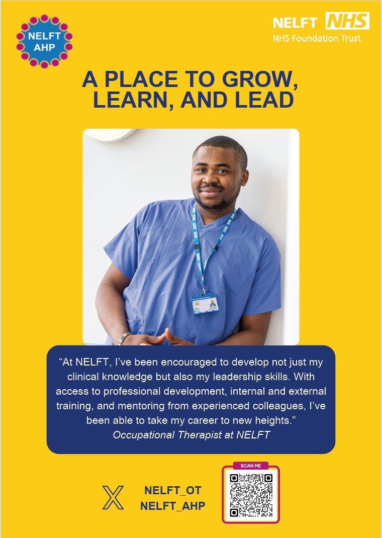 We have band 7 OT Vacancies in our Havering Mental Health and Wellness teams: careers.nelft.nhs.uk/jobs/#!/job/v6… Come join #teamNELFT where our teams are trauma informed and person-centred, putting relationships back into the heart of care.