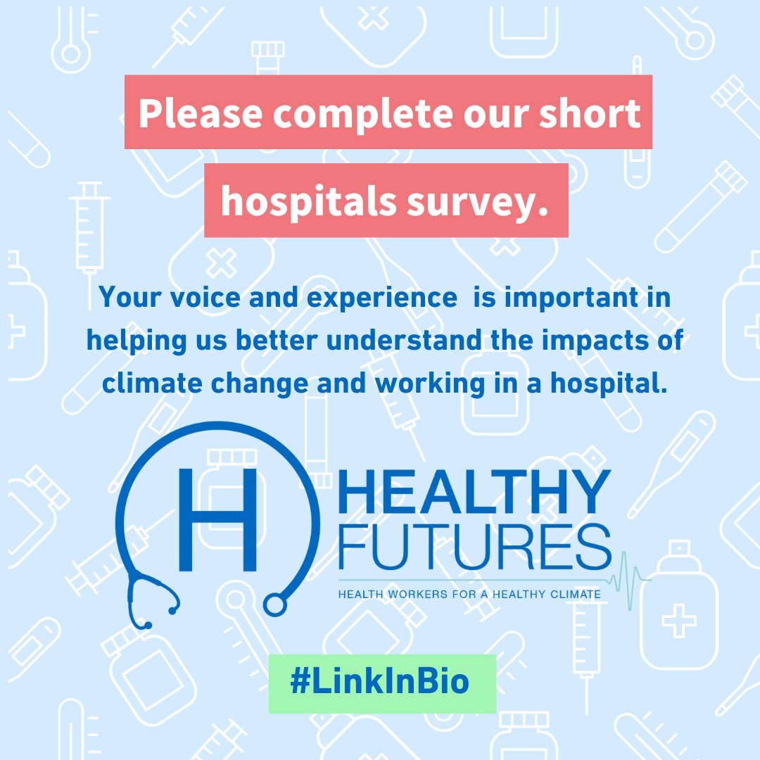 Have you seen how extreme weather impacts hospitals? 🌩️🚨

We’re gathering stories to push for all-electric hospitals—healthier, safer and ready for future challenges.

Take 2 minutes to share your experience:
🔗 healthyfutures.net.au/hh_climate_sur…