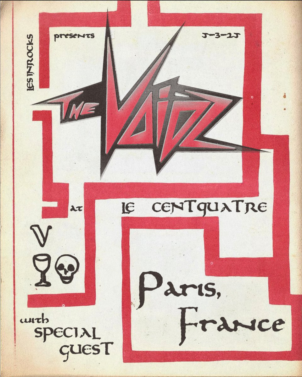 THE VOIDZ LIVE IN PARIS &amp; LONDON. MARCH 2025.  
TICKETS ON SALE FRIDAY.