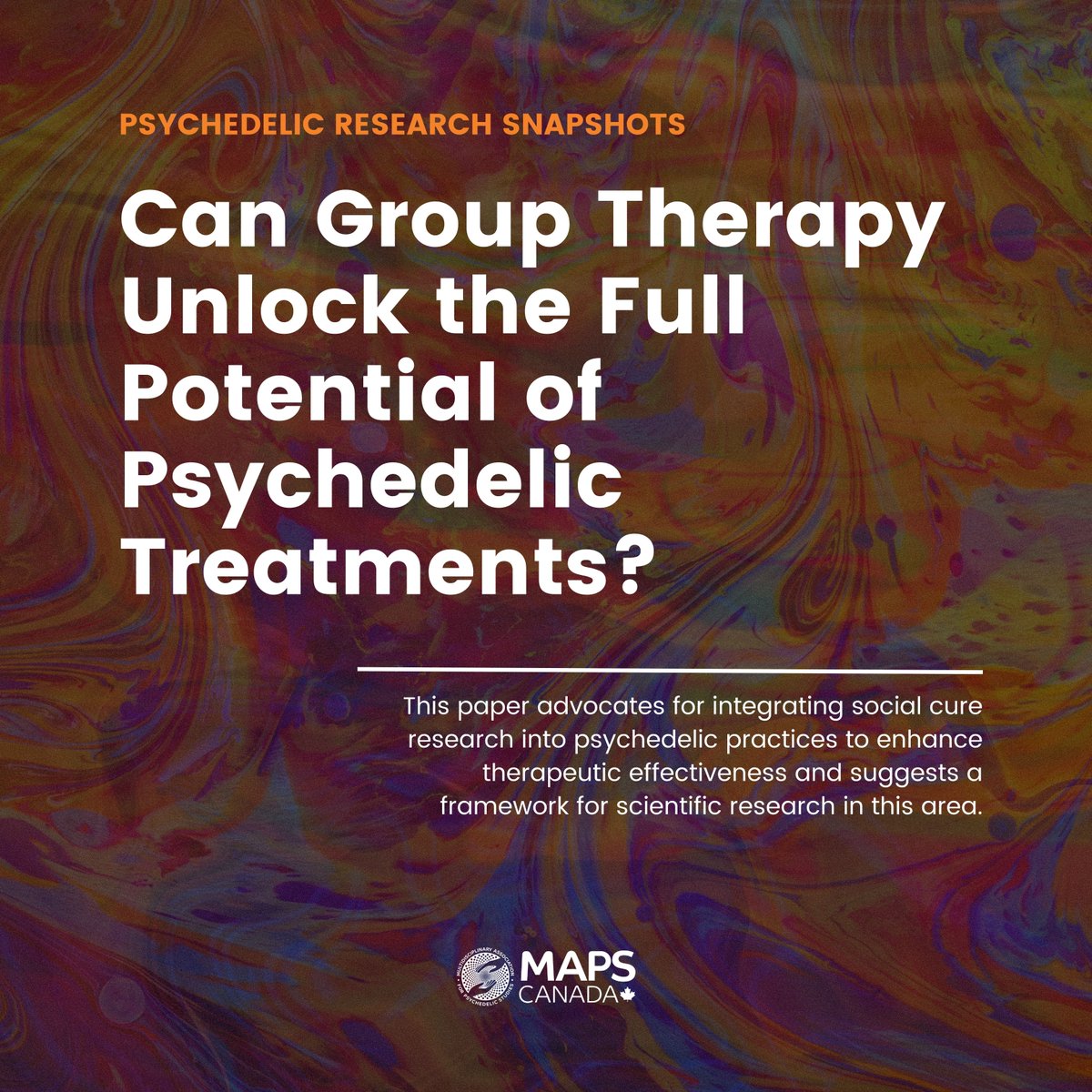 MAPSCanada's tweet photo. How can psychedelics + group therapy enhance mental well-being? 🌱🧠  Dr. Martha Newson (@ChangingLivesLab, Oxford) explores this in Nature Mental Health, showing the power of connection via the Social Cure Theory. Read more: DOI:10.1038/s44220-024-00302-5 https://t.co/IqJUSHRONy