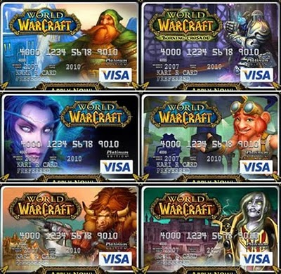 PlatinumWoW654's tweet photo. today i learned that officially licensed world of warcraft visa credit cards were a thing https://t.co/QFbJ9n9YAv