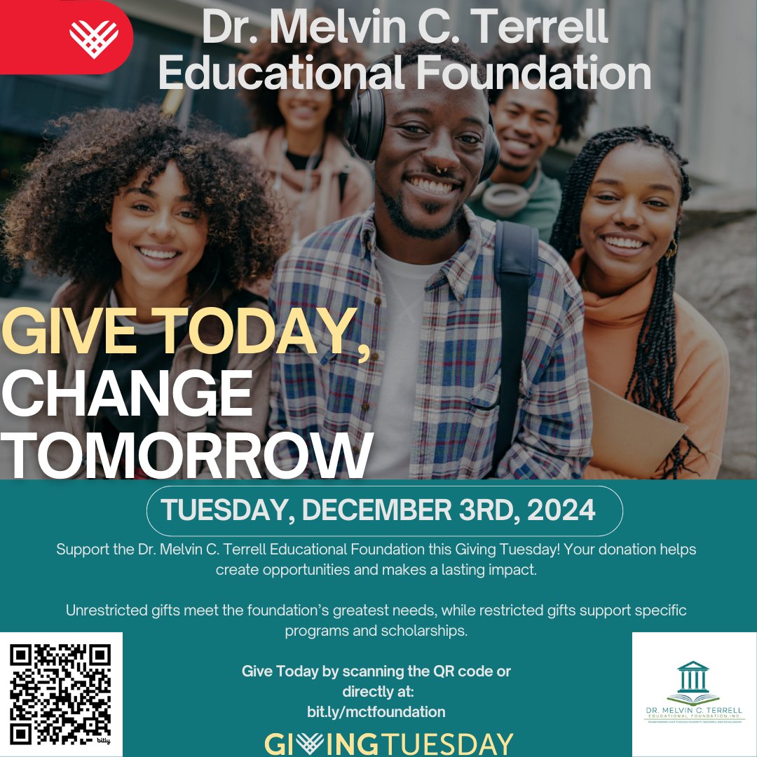 tlstrayhorn's tweet image. Support the next generation of student affairs professionals. This #GivingTuesday2024, give to the @MCTFoundation. Scan the QR code or bit.ly/mctfoundation | #SApro #ProudBoardMember