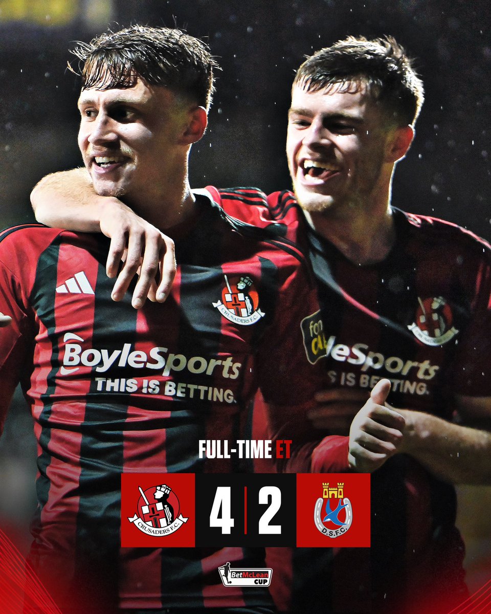 A Kieran Offord hat-trick helps <a href="/CrusadersFC/">Crusaders Football Club</a> progress!🎩

#BetMcLeanCup